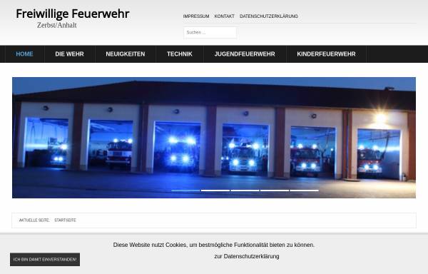 Vorschau von www.zerbster-feuerwehr.de, Freiwillige Feuerwehr Zerbst