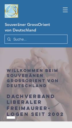 Vorschau der mobilen Webseite www.sgovd.org, Souveräner GrossOrient von Deutschland (SGOvD)