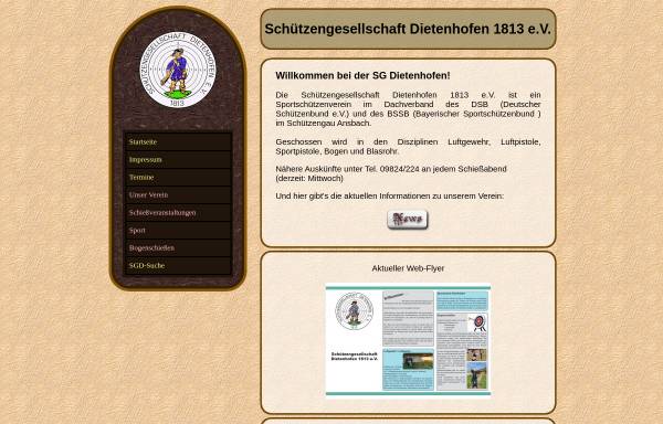 Vorschau von www.sgd1813.de, Schützengesellschaft Dietenhofen 1813 e.V.