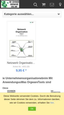 Vorschau der mobilen Webseite orgware-online.de, Orgware online - Dr. Uwe Cramer