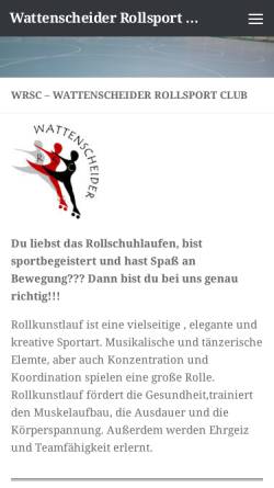 Vorschau der mobilen Webseite www.wattenscheider-rsc.de, Wattenscheider Roll-Sport-Club 1948 e.V.
