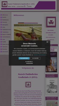 Vorschau der mobilen Webseite www.dtg.eu, Deutsch-Thailändische Gesellschaft e.V. (DTG)