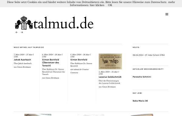 Vorschau von www.talmud.de, Jüdisches Leben