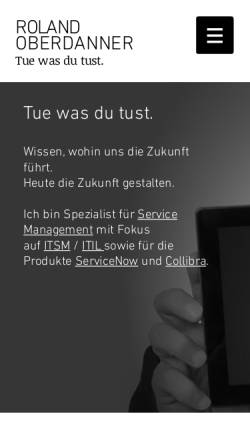 Vorschau der mobilen Webseite www.oberdanner.com, Oberdanner, Roland