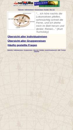 Vorschau der mobilen Webseite www.radreisen-weltweit.de, in naTOURa Reisen