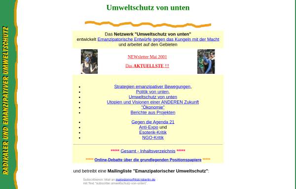 Vorschau von www.thur.de, Umweltschutz von unten