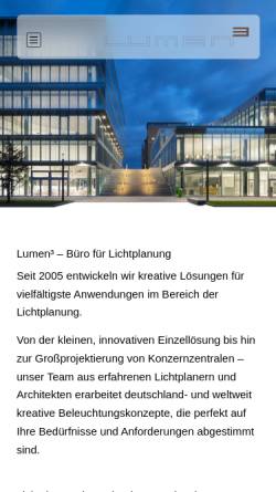 Vorschau der mobilen Webseite www.lumen3.de, Lumen3