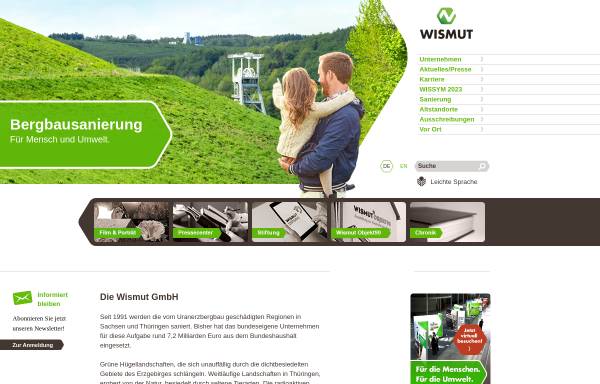 Vorschau von www.wismut.de, Wismut GmbH