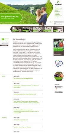 Vorschau der mobilen Webseite www.wismut.de, Wismut GmbH