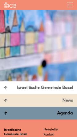 Vorschau der mobilen Webseite www.igb.ch, IGB - Israelitische Gemeinde Basel