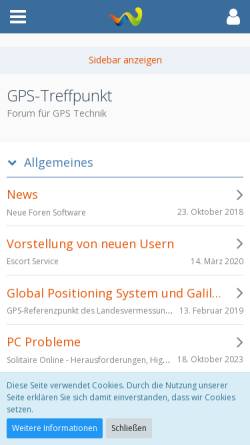 Vorschau der mobilen Webseite www.gps-forum.net, Garmin GPS Forum