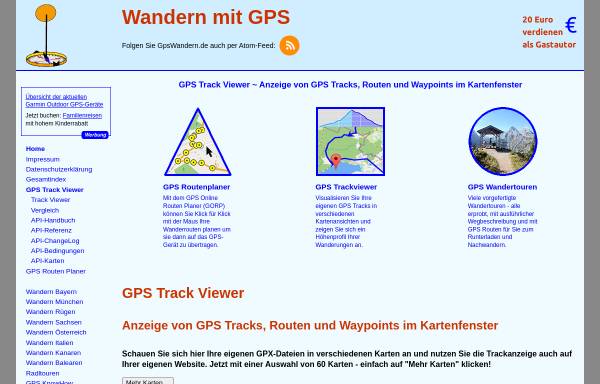 Vorschau von www.gpswandern.de, GPS Track Viewer