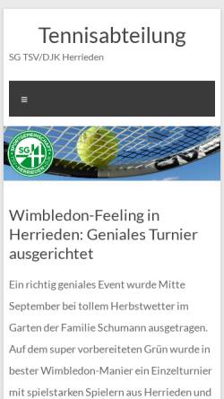 Vorschau der mobilen Webseite www.herrieden-tennis.de, SG TSV/DJK Herrieden