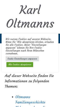 Vorschau der mobilen Webseite www.karl-oltmanns.de, Oltmanns, Karl