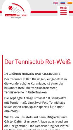 Vorschau der mobilen Webseite www.tennisbadkissingen.de, TC Rot-Weiß Bad Kissingen