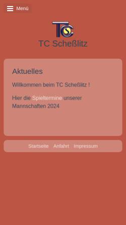 Vorschau der mobilen Webseite www.tc-schesslitz.de, TC Scheßlitz e.V.