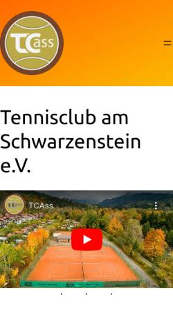 Vorschau der mobilen Webseite www.tcass.de, Tennisclub am Schwarzenstein e.V.