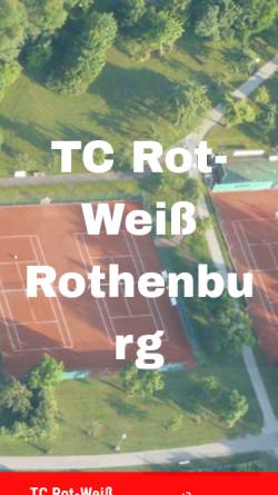 Vorschau der mobilen Webseite www.tc-rothenburg.de, Tennisclub Rot-Weiss Rothenburg ob der Tauber