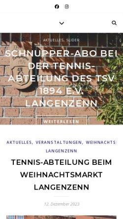 Vorschau der mobilen Webseite www.tennis-langenzenn.de, TSV 1894 Langenzenn e. V.