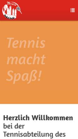 Vorschau der mobilen Webseite www.tennis-dkb.de, TSV Dinkelsbühl