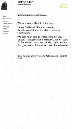 Vorschau der mobilen Webseite www.dietrich-hirt.de, Dietrich & Hirt