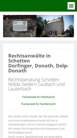 Vorschau der mobilen Webseite www.dorfinger-donath.de, Dorfinger und Donath