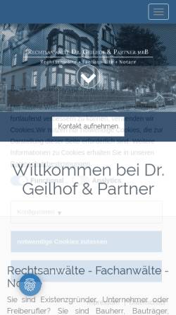 Vorschau der mobilen Webseite www.kanzlei-geilhof.de, Dr. Geilhof & Kollegen