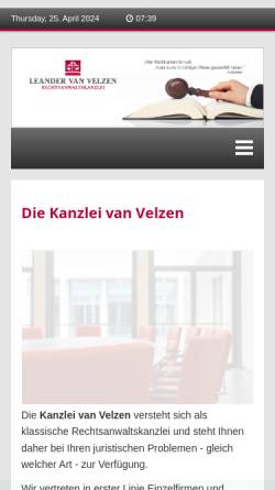 Vorschau der mobilen Webseite www.llv-kanzlei.de, Lengemann, van Velzen, Berding, Leyhe