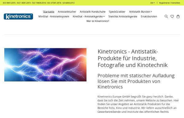 Vorschau von www.kinetronics.de, Kinetronics Europe GmbH