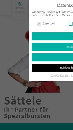 Vorschau der mobilen Webseite saettele-buersten.de, Sättele GmbH & Co. KG