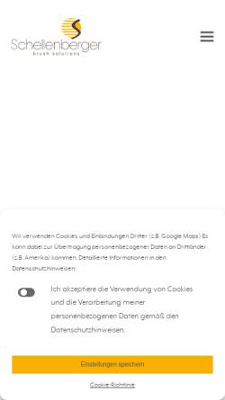 Vorschau der mobilen Webseite www.schellenberger.com, Schellenberger-Bürsten GmbH