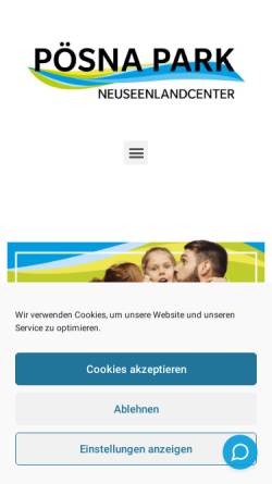Vorschau der mobilen Webseite poesnapark.de, Pösnapark