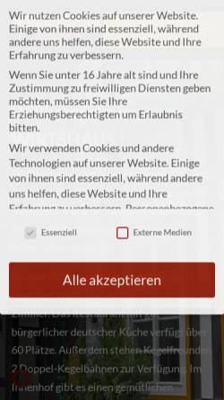 Vorschau der mobilen Webseite www.wirtshaus-blomberg.de, Hotel-Restaurant Am Niederntor Blomberg