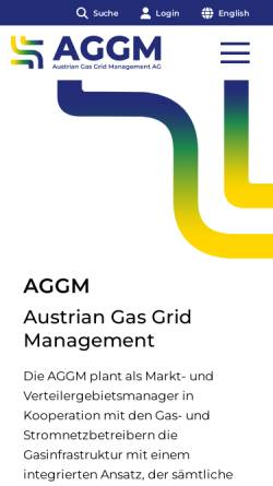 Vorschau der mobilen Webseite www.aggm.at, AGGM Austrian Gas Grid Management AG