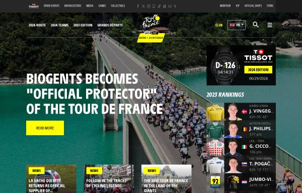 Vorschau von www.letour.fr, Tour de France 2005