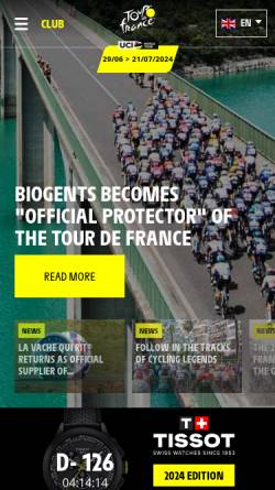 Vorschau der mobilen Webseite www.letour.fr, Tour de France 2005