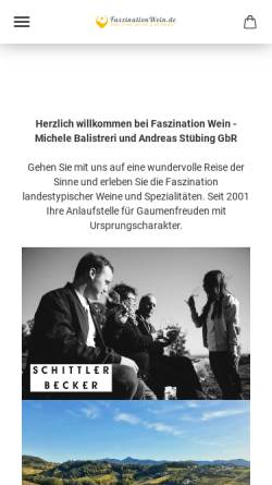 Vorschau der mobilen Webseite www.faszination-wein.de, Faszination Wein