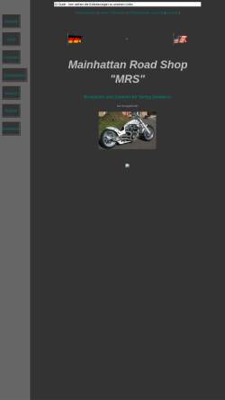Vorschau der mobilen Webseite www.mrs.de, Harley Davidson - Mainhattan Road Shop