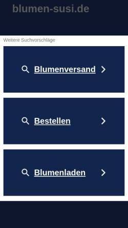 Vorschau der mobilen Webseite www.blumen-susi.de, Blumenhaus Susanne Weinhold