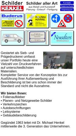 Vorschau der mobilen Webseite www.schilder-henkel.de, Schilder-Henkel GmbH