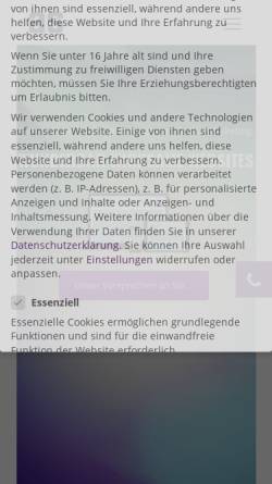 Vorschau der mobilen Webseite www.andersundseim.de, Anders und Seim Neue Medien AG
