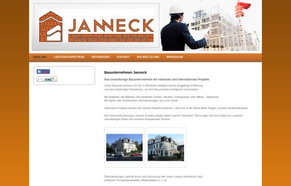 Vorschau von bauunternehmen-janneck.de, Bauunternehmen Janneck, Zygmunt Janneck