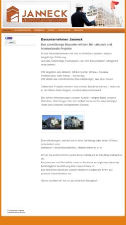 Vorschau der mobilen Webseite bauunternehmen-janneck.de, Bauunternehmen Janneck, Zygmunt Janneck