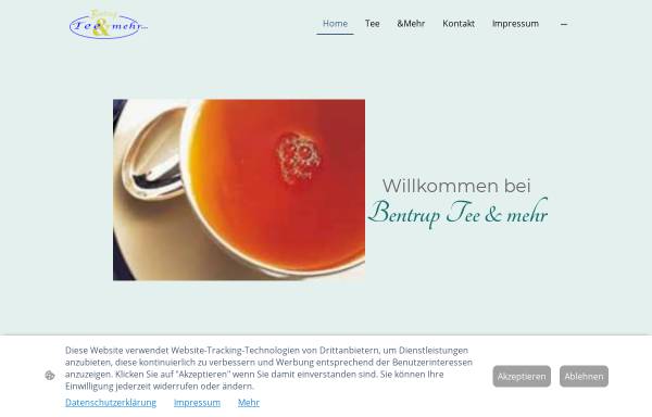 Vorschau von www.bentrup-tee.de, Bentrup Tee