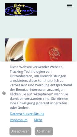 Vorschau der mobilen Webseite www.bentrup-tee.de, Bentrup Tee