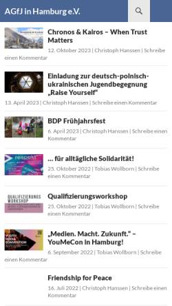 Vorschau der mobilen Webseite www.agfj.org, Arbeitsgemeinschaft freier Jugendverbände