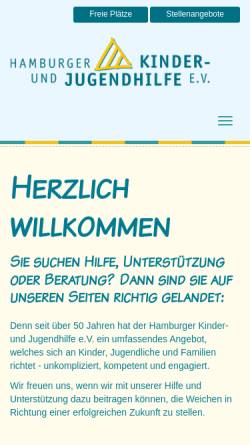 Vorschau der mobilen Webseite www.hakiju.de, Hamburger Kinder- und Jugendhilfe e.V.