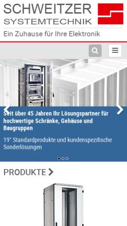 Vorschau der mobilen Webseite www.schweitzer-systemtechnik.de, Schweitzer Systemtechnik GmbH