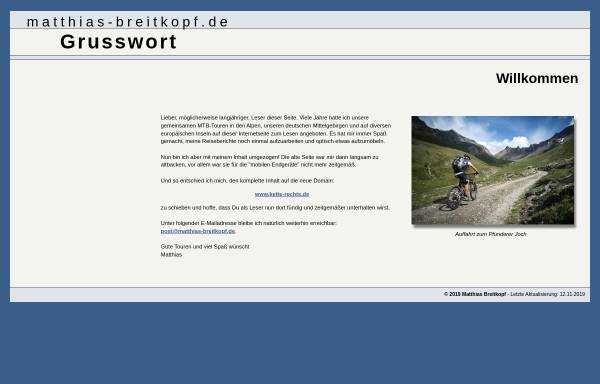 Vorschau von www.matthias-breitkopf.de, Alpenüberquerungen von Matthias Breitkopf