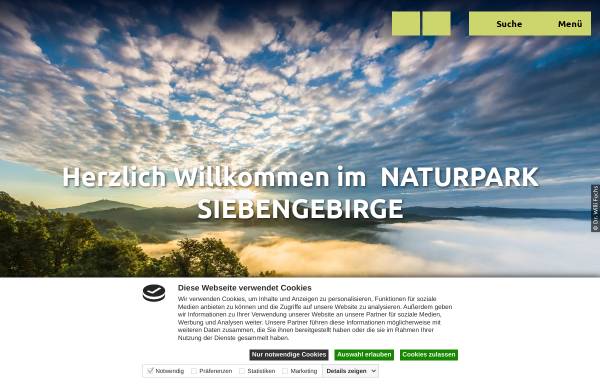 Vorschau von www.naturpark-siebengebirge.de, Naturpark Siebengebirge